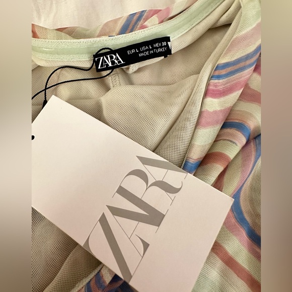 Zara Colorful Strapless/Tube Dress - Picture 3 of 4